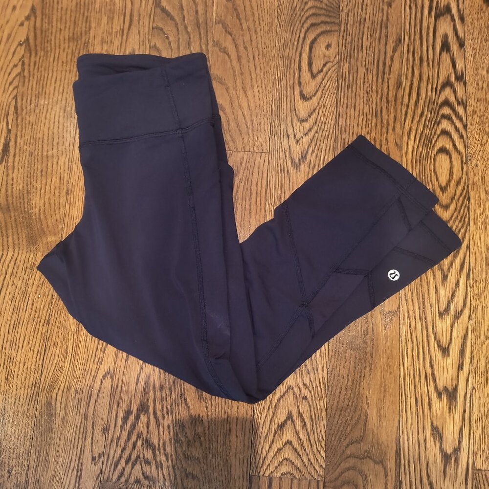 Dark Blue Lululemon Pace Rival Crop Leggings